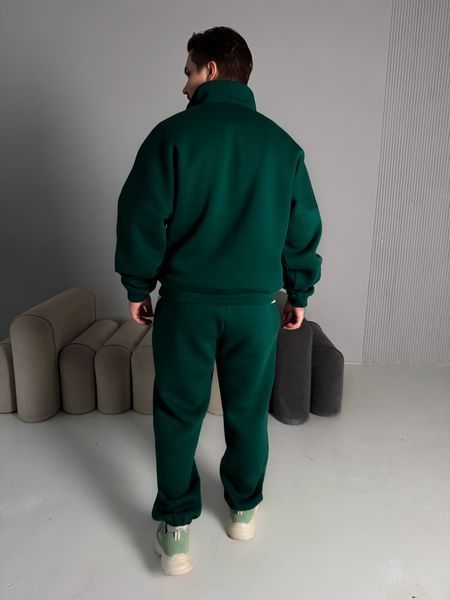 Чоловічий oversize костюм з принтом у зеленому кольорі kos68 фото