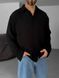 Мужская oversize рубашка в черном цвете rs904 фото 2