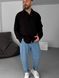 Мужская oversize рубашка в черном цвете rs904 фото 3