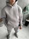 Мужской oversize костюм худи+брюки в сером цвете fhs3 фото 2