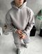 Мужской oversize костюм худи+брюки в сером цвете fhs3 фото 1