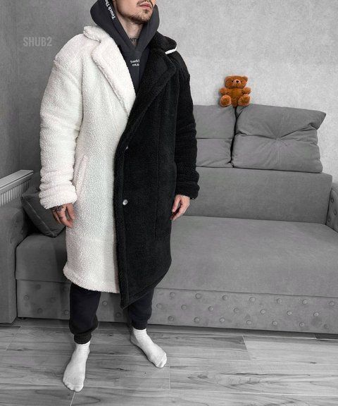 Чоловіча шуба у білому кольорі shub2 фото