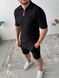 Мужской трикотажный комплект поло + шорты в черном цвете mrluk1-S фото 4