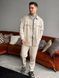 Чоловічий oversize костюм сорочка + штани у бежевому кольорі rb10 фото 4