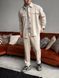Чоловічий oversize костюм сорочка + штани у бежевому кольорі rb10 фото 1
