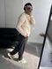 Чоловічий oversize светр у бежевому кольорі sw82 фото 4
