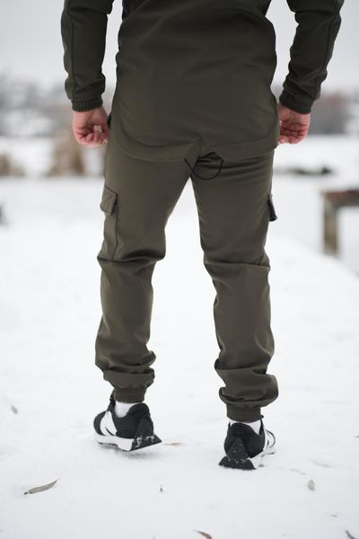 Мужские утепленные брюки Softshell в цвете хаки 1589541281 фото