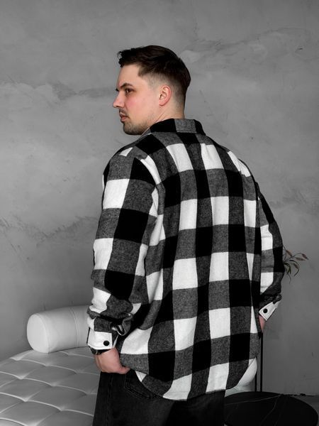 Мужская oversize рубашка в клетку kl3v-S фото