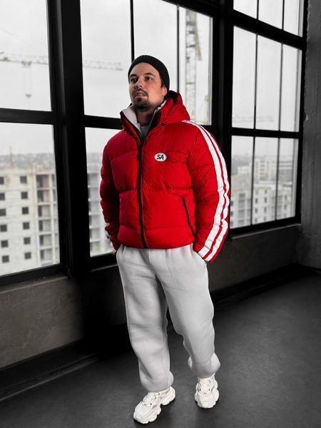 Мужская oversize куртка в красном цвете dp22w фото