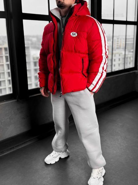 Мужская oversize куртка в красном цвете dp22w фото