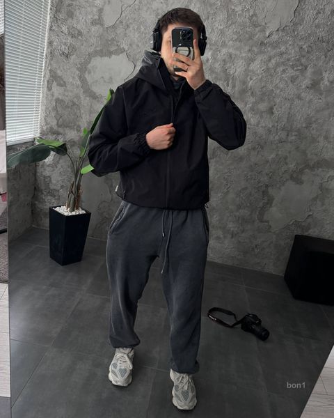 Мужская oversize ветровка в черном цвете bon1-S фото