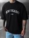 Мужская oversize футболка с принтом в черном цвете pm288 фото 1
