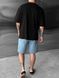 Мужская oversize футболка с принтом в черном цвете pm288 фото 6