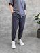 Чоловічі oversize спортивні штани у графітовому кольорі нф1938 фото 2