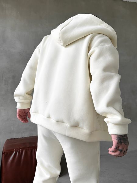 Чоловічий oversize спортивний костюм у білому кольорі kos22 фото