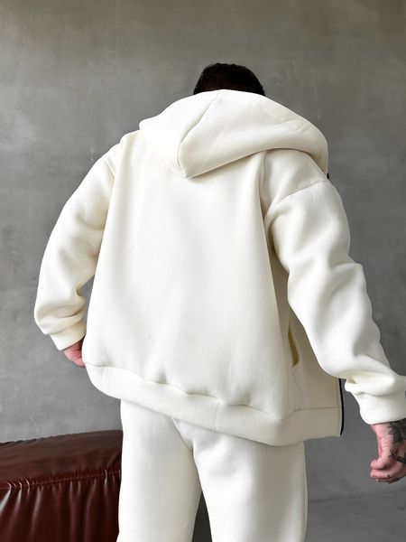 Чоловічий oversize спортивний костюм у білому кольорі kos22 фото