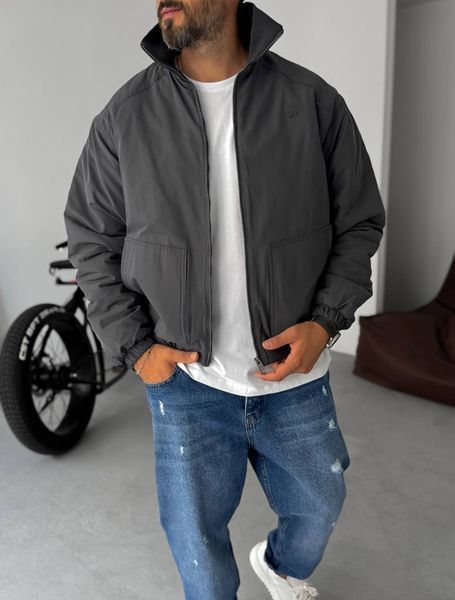 Мужская oversize куртка в графитовом цвете tt2439 фото