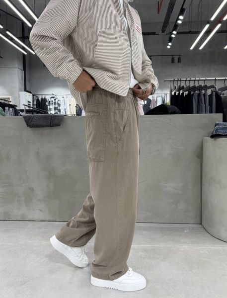 Чоловічі оверсайз штани Baggy у коричневому кольорі ch6517/2p-S фото