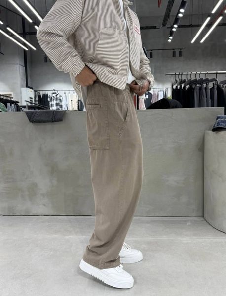 Чоловічі оверсайз штани Baggy у коричневому кольорі ch6517/2p-S фото