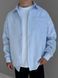 Мужская oversize рубашка в голубом цвете оh902 фото 3
