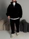 Чоловічий oversize костюм світшот+штани у чорному кольорі kos50 фото 1