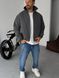 Мужская oversize куртка в графитовом цвете tt2439 фото 6