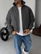 Мужская oversize куртка в графитовом цвете tt2439 фото 3