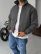 Мужская oversize куртка в графитовом цвете tt2439 фото 5