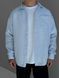 Мужская oversize рубашка в голубом цвете оh902 фото 2