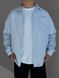 Мужская oversize рубашка в голубом цвете оh902 фото 1
