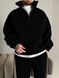 Чоловічий oversize костюм світшот+штани у чорному кольорі kos50 фото 4
