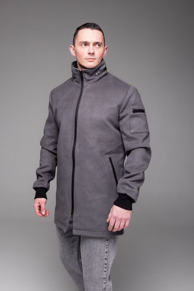 Мужская куртка из кашемира в сером цвете 2219gr фото