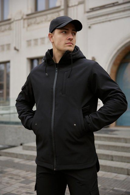 Мужская куртка Softshell в черном цвете 1590399975 фото