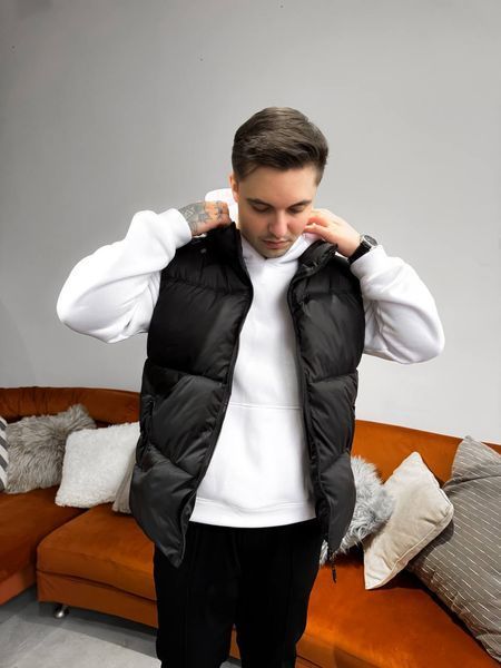 Мужской oversize жилет в черном цвете jl10 фото