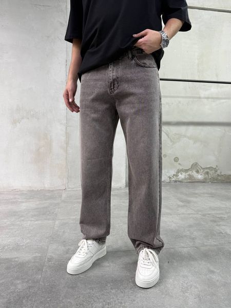 Мужские свободные джинсы Baggy в коричневом цвете 3149k36 фото