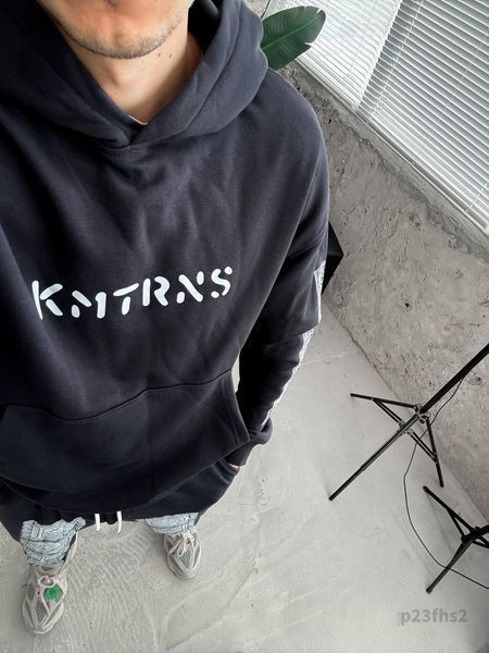 Мужской oversize костюм с принтом в графитовом цвете p23fhs2 фото