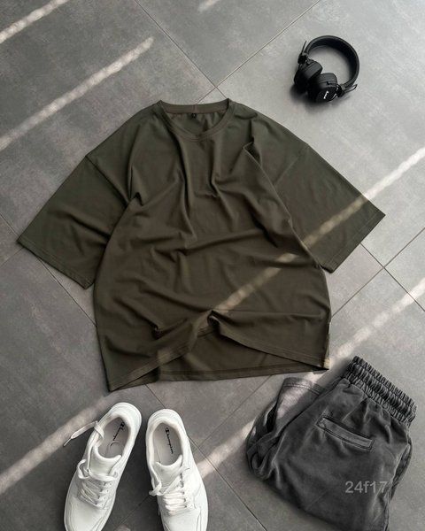 Мужская oversize футболка в цвете хаки 24f7-Xs фото