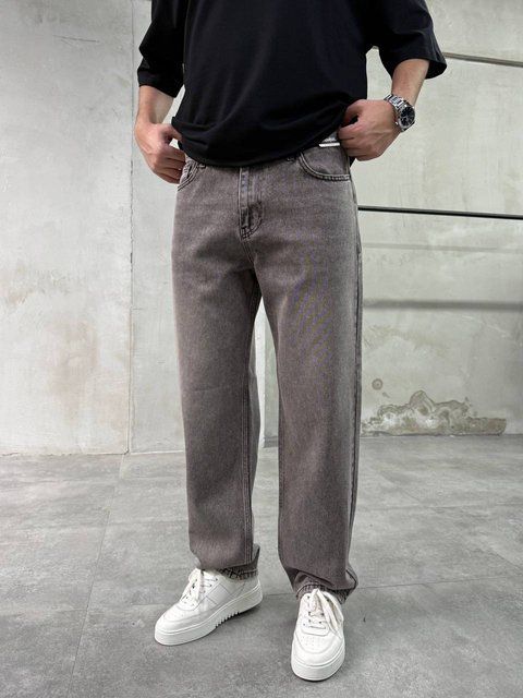 Мужские свободные джинсы Baggy в коричневом цвете 3149k36 фото