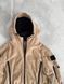 Чоловіча флісова oversize кофта у бежевому кольорі flis3 фото 4