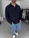 Мужская oversize рубашка в темно-синем цвете rs905 фото 3