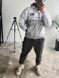 Чоловічий oversize бомбер з вишивкою у білому кольорі 087g фото 3