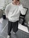 Чоловічий oversize светр у білому кольорі sw73 фото 2