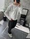 Чоловічий oversize светр у білому кольорі sw73 фото 4