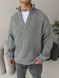 Мужской oversize свитер в сером цвете mr109 фото 1