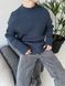 Мужской oversize свитер в темно-синем цвете mr107 фото 7