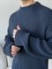 Мужской oversize свитер в темно-синем цвете mr107 фото 5