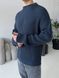 Мужской oversize свитер в темно-синем цвете mr107 фото 3
