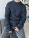 Мужской oversize свитер в темно-синем цвете mr107 фото 8