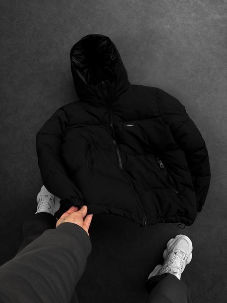 Чоловіча oversize куртка у чорному кольорі dp2m фото