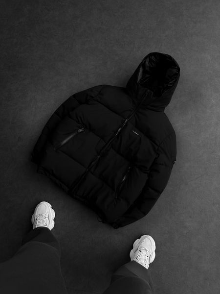 Чоловіча oversize куртка у чорному кольорі dp2m фото